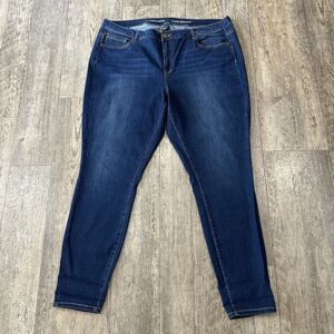 Torrid SUPER STRETCH SKINNY Women Size 22 Blue High Rise Jeans Denim Pants 40x31